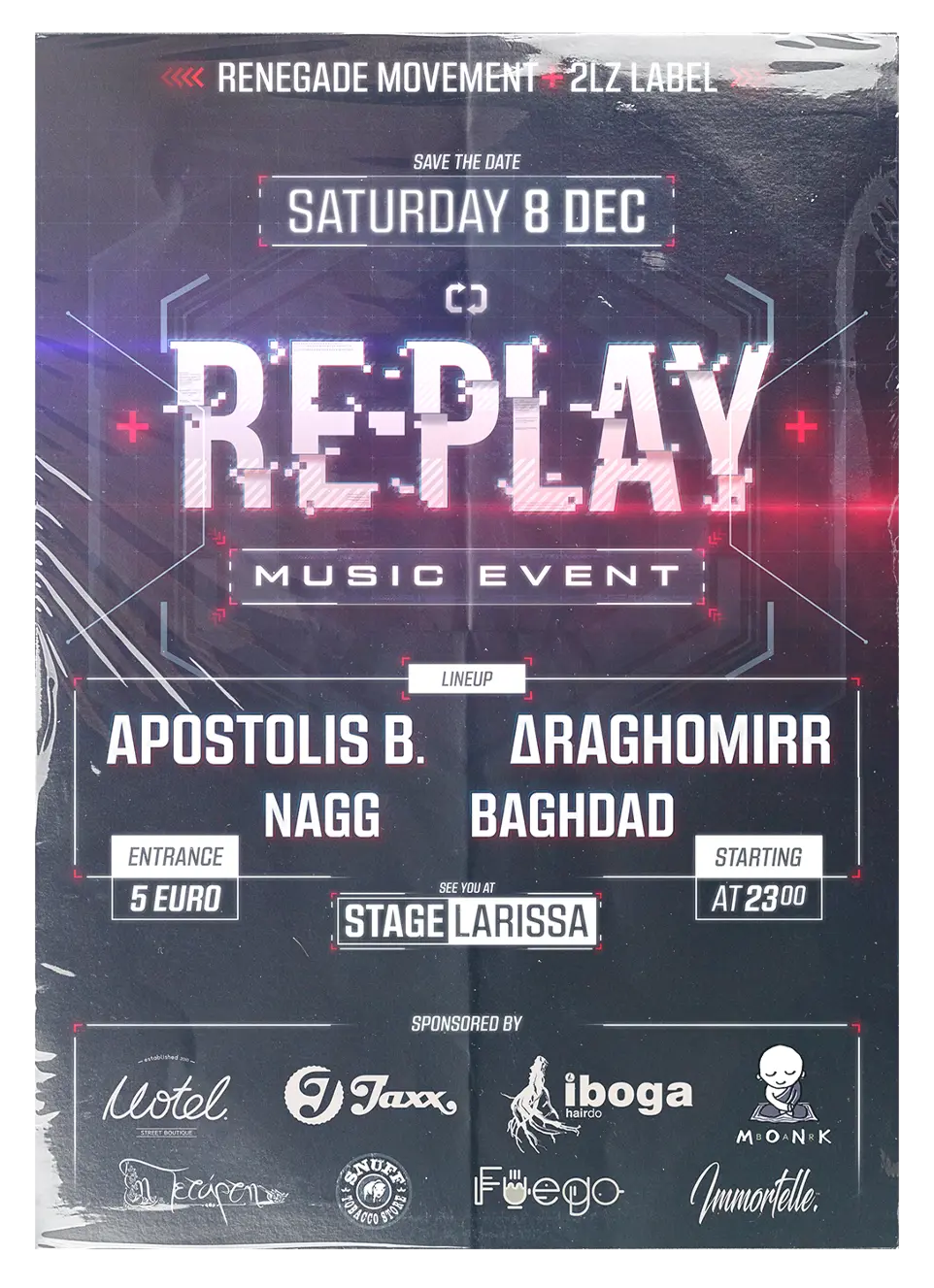 Krash1One Poster * Re-Play - Apostolis B / Draghomirr / Nagg / Baghdad