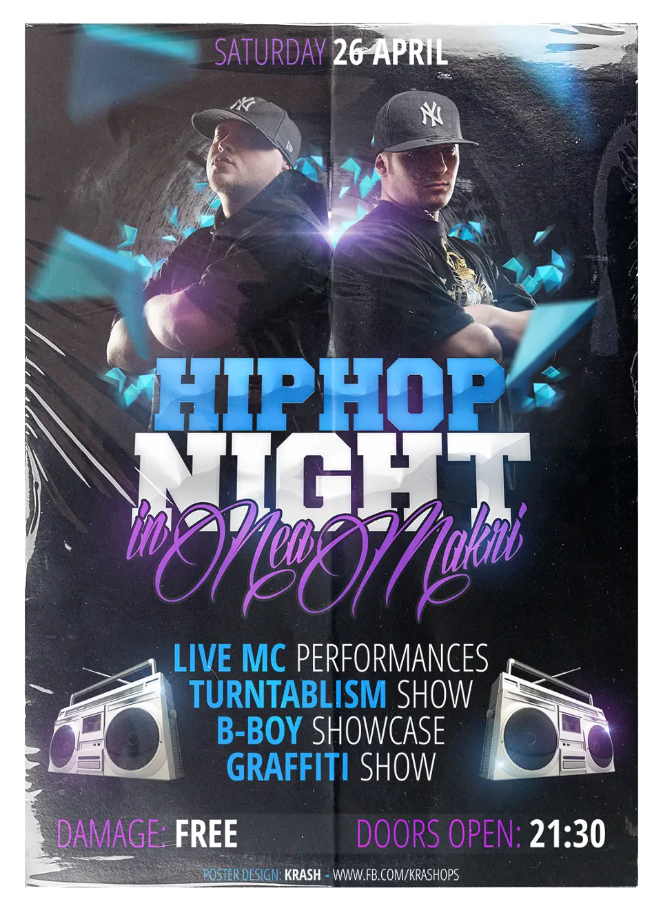 Krash1One Poster * HipHop Night in Nea Makri